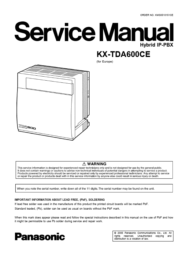 KX-TDA600CE