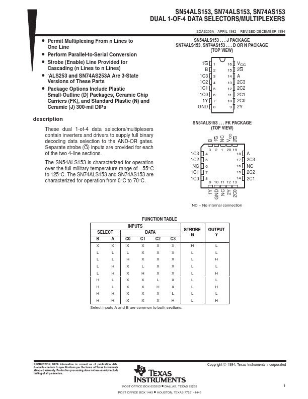 SN74AS153