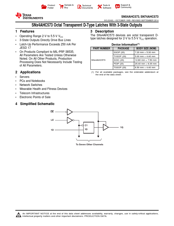 SNJ54AHC573W