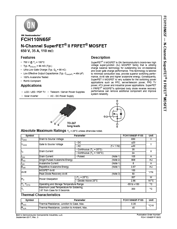 FCH110N65F