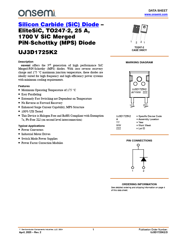 UJ3D1725K2 Datasheet Preview