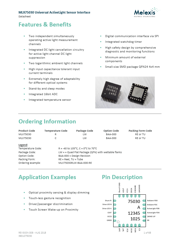 MLX75030 Datasheet Preview