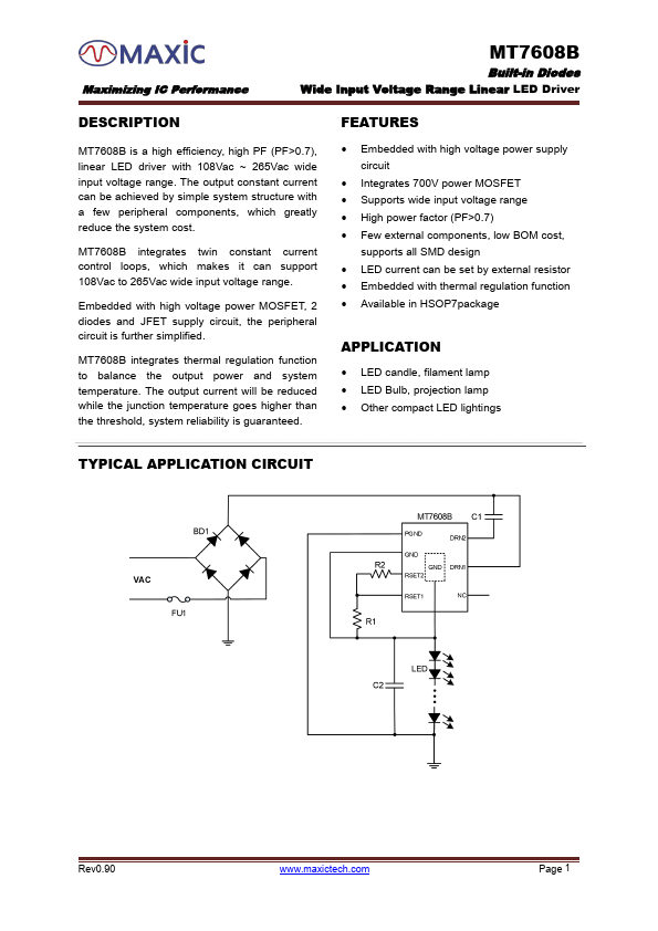 MT7608B Datasheet Preview