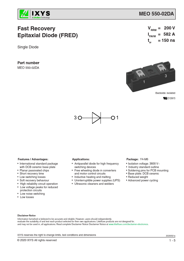 MEO550-02DA Datasheet Preview