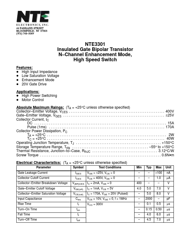 NTE3301