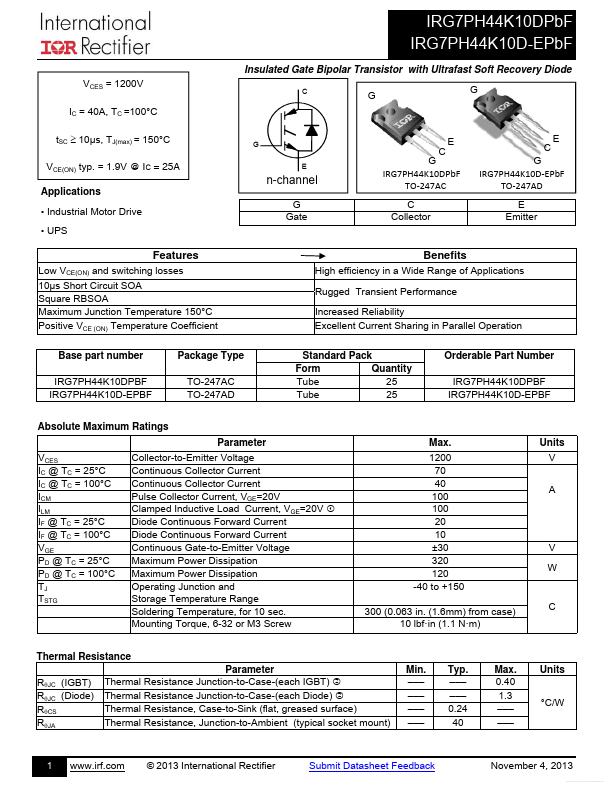 IRG7PH44K10DPBF