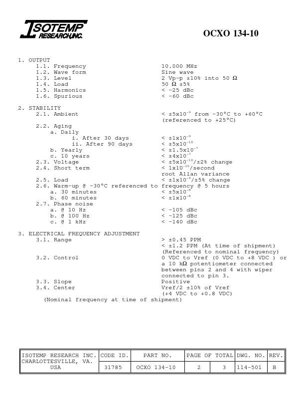 OCXO134-10