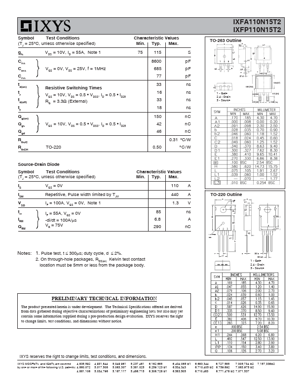 IXFP110N15T2