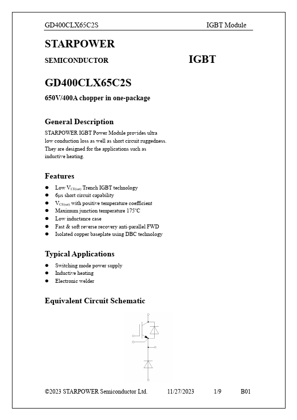 GD400CLX65C2S Datasheet Preview