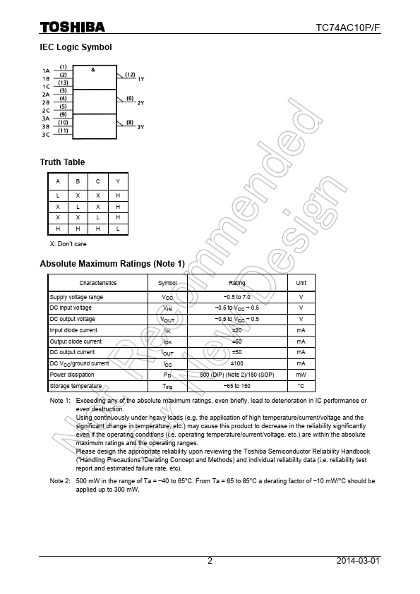 TC74AC10P