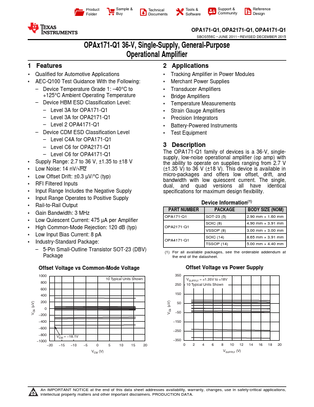 OPA171-Q1