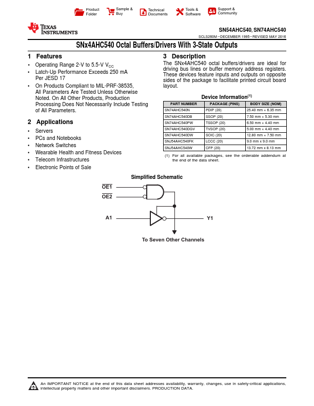 SN74AHC540N