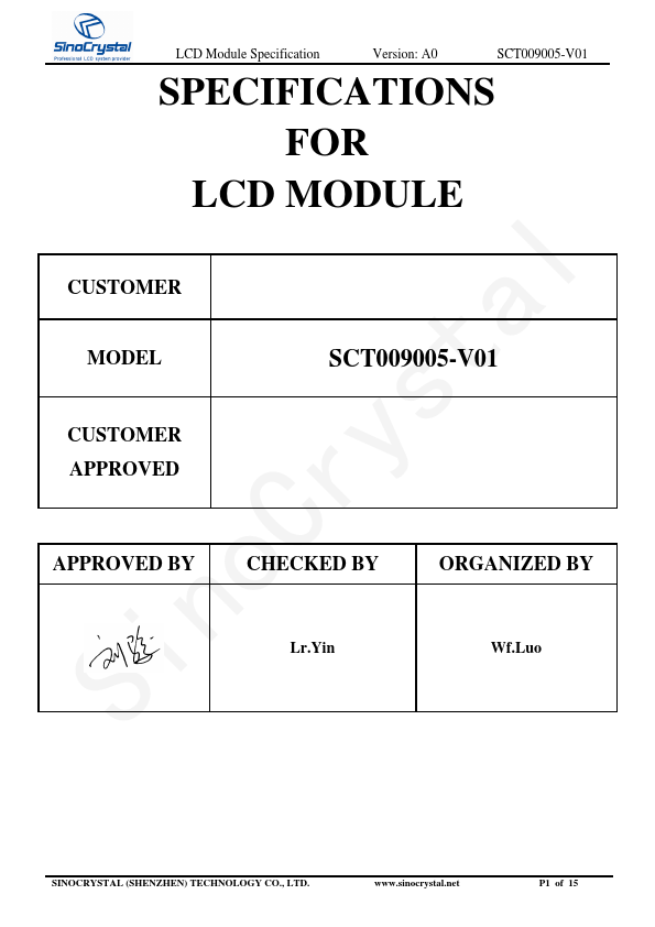 SCT009005-V01 Datasheet Preview