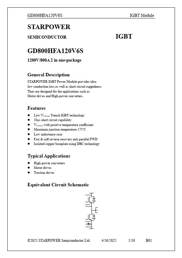 GD800HFA120V6S Datasheet Preview