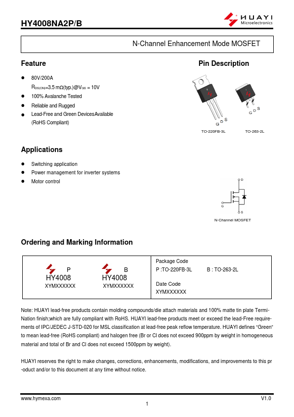 HY4008NA2B Datasheet Preview