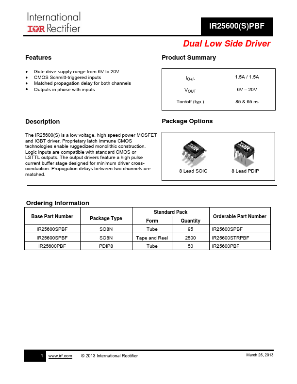 IR25600PBF