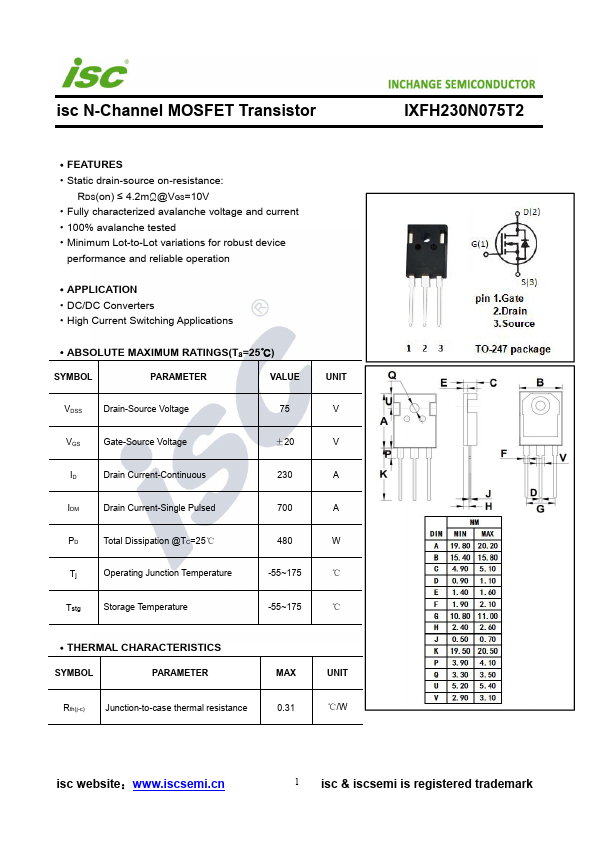 IXFH230N075T2