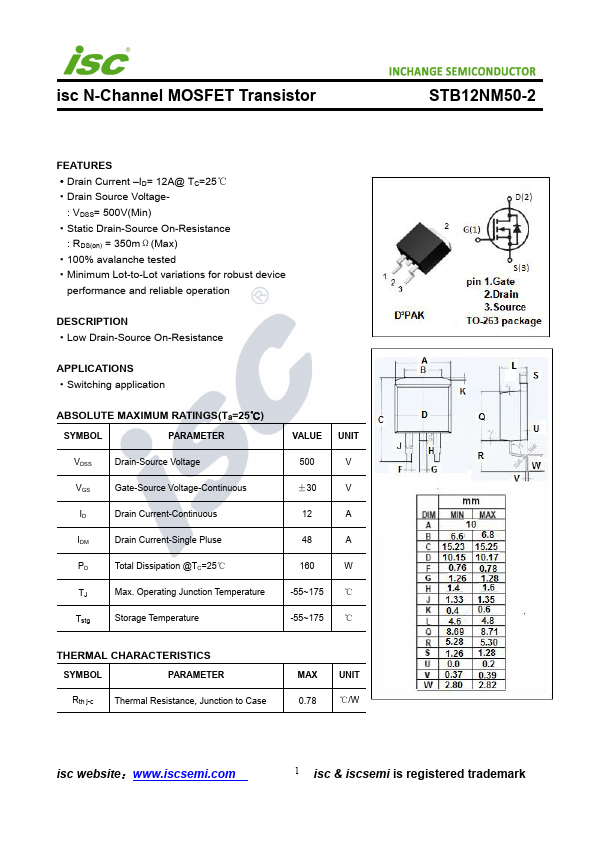 STB12NM50-2