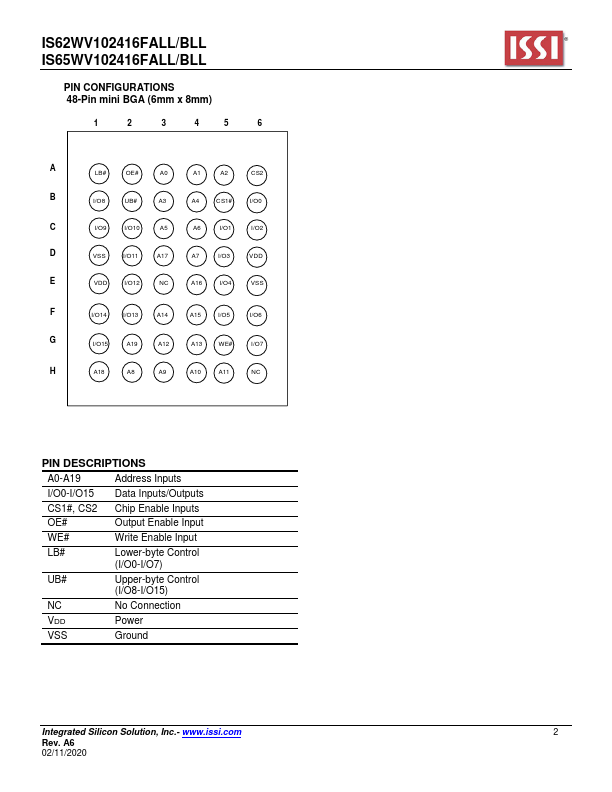 IS65WV102416FALL