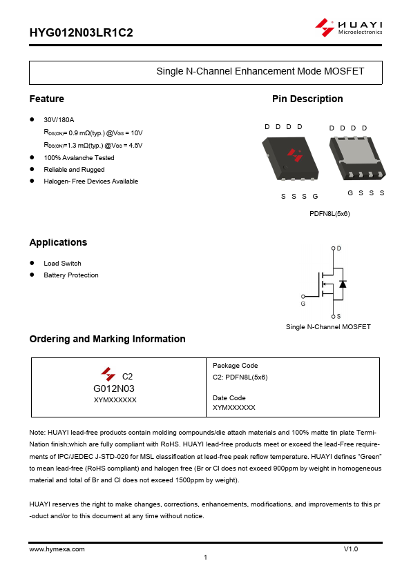 HYG012N03LR1C2 Datasheet Preview