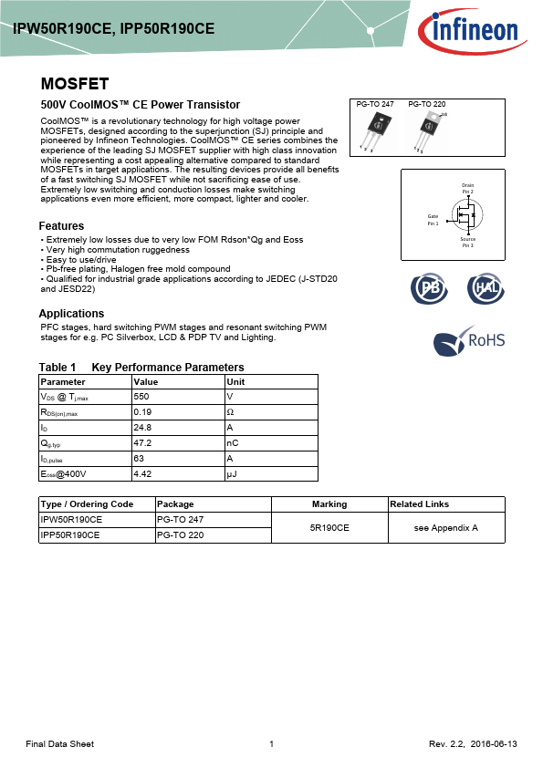 IPP50R190CE