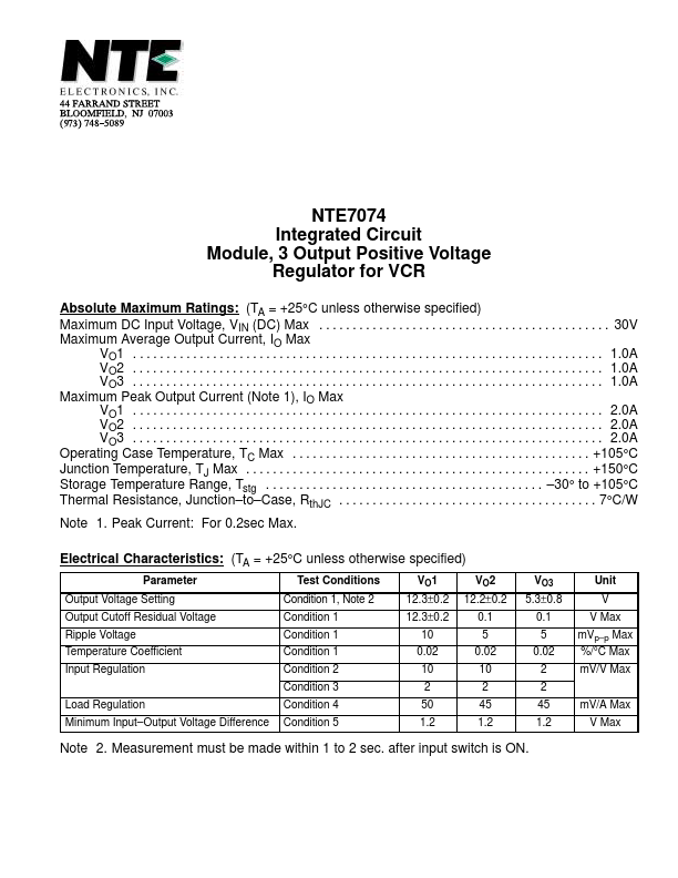 NTE7074