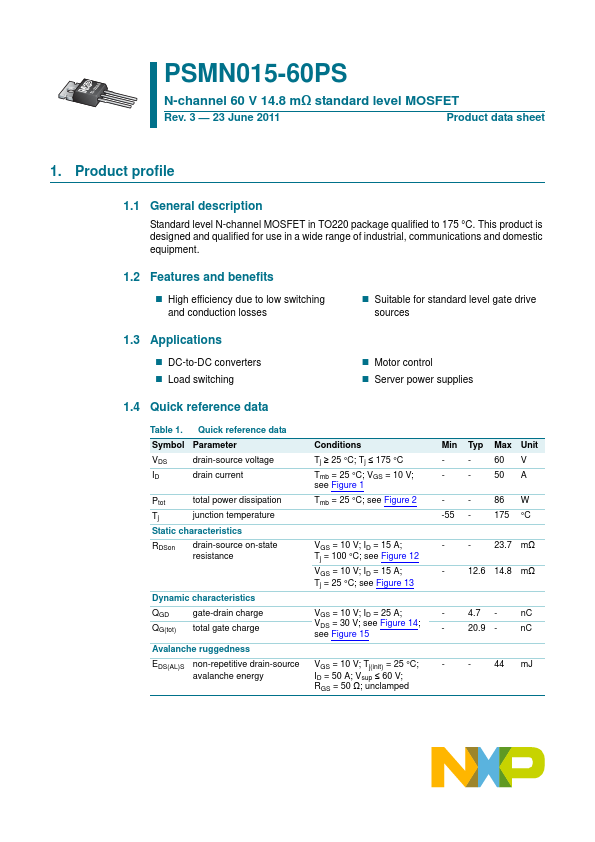 PSMN015-60PS