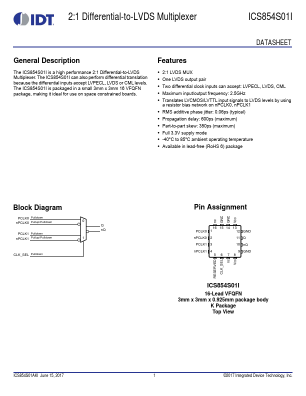 ICS854S01I