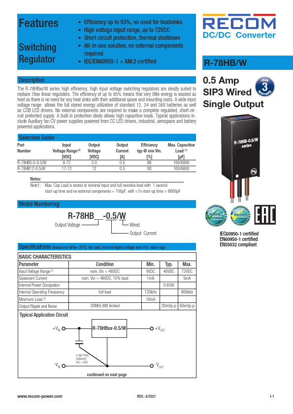 R-78HB12-0.5-W