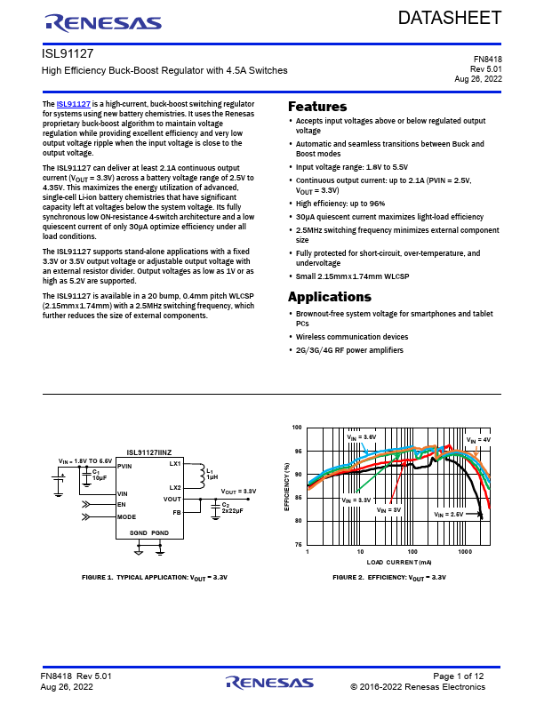 ISL91127 Datasheet Preview