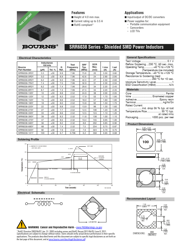 SRR6038 Datasheet Preview