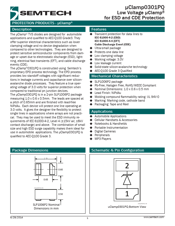 uClamp0301PQ