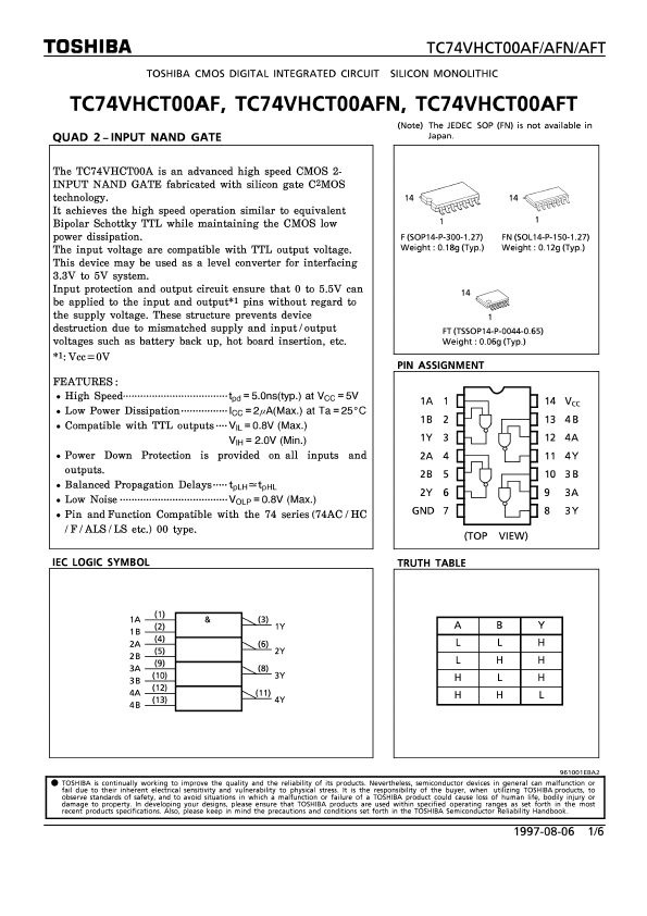 TC74VHC00AFT