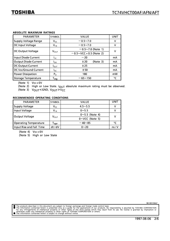 TC74VHC00AFT