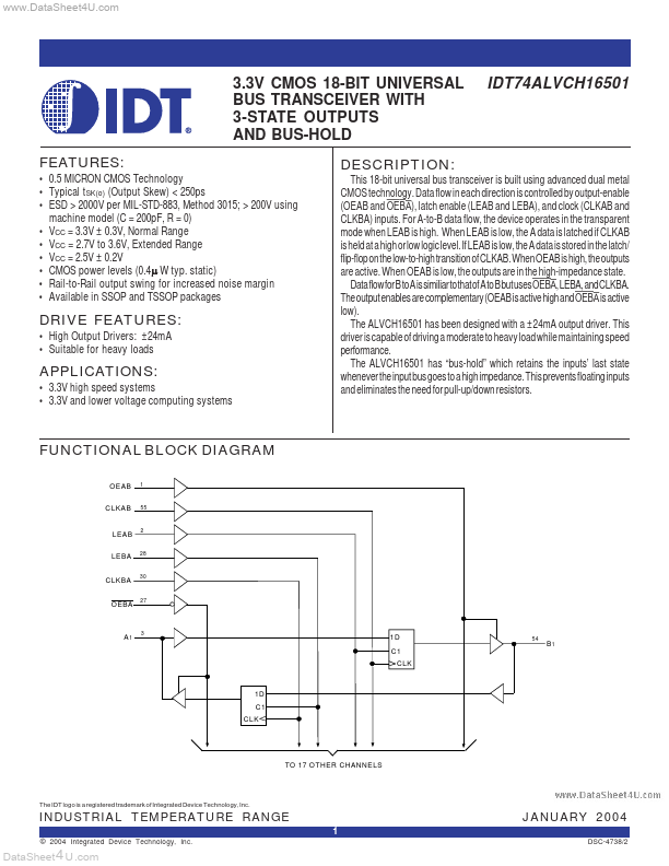 IDT74ALVCH16501