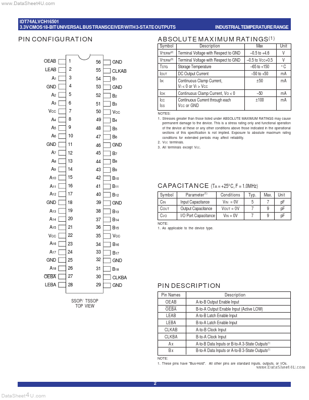 IDT74ALVCH16501