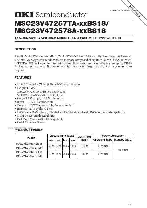MSC23V47257SA-XXBS18