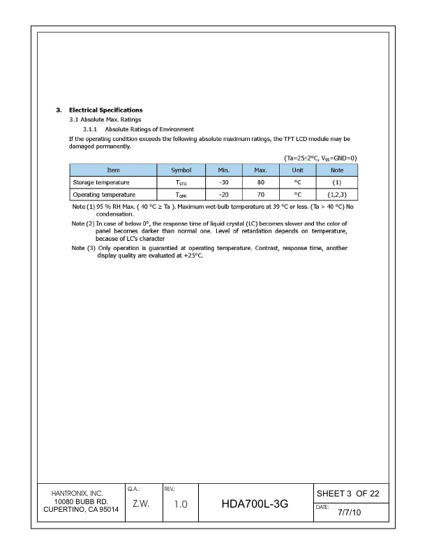 HDA700L-3G