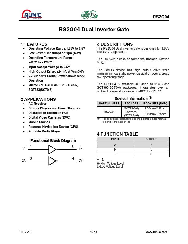 RS2G04 Datasheet Preview