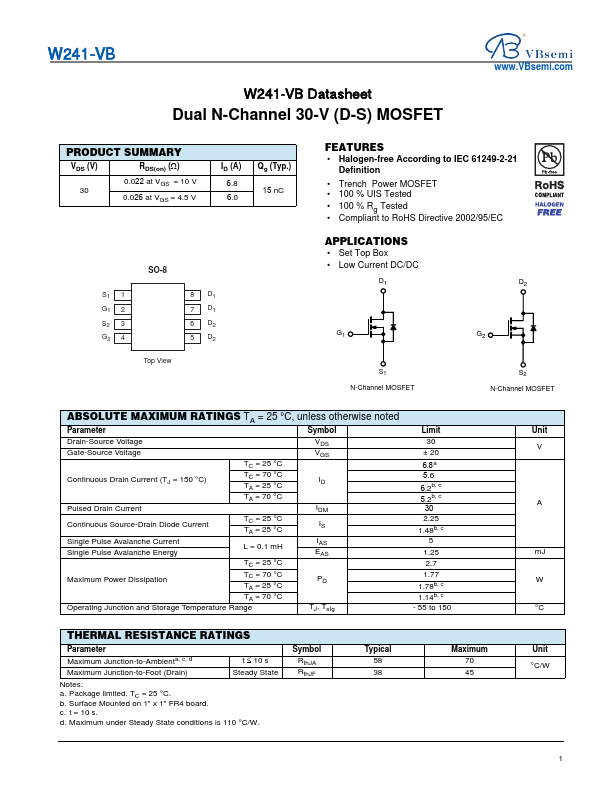  Datasheet Preview Page 1
