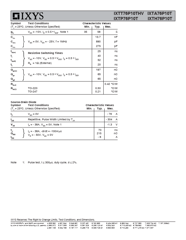 IXTT76P10THV