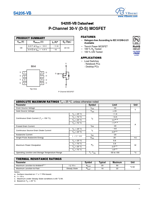 S4205 Datasheet Preview