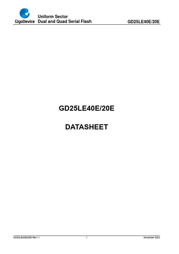 GD25LE20E Datasheet Preview