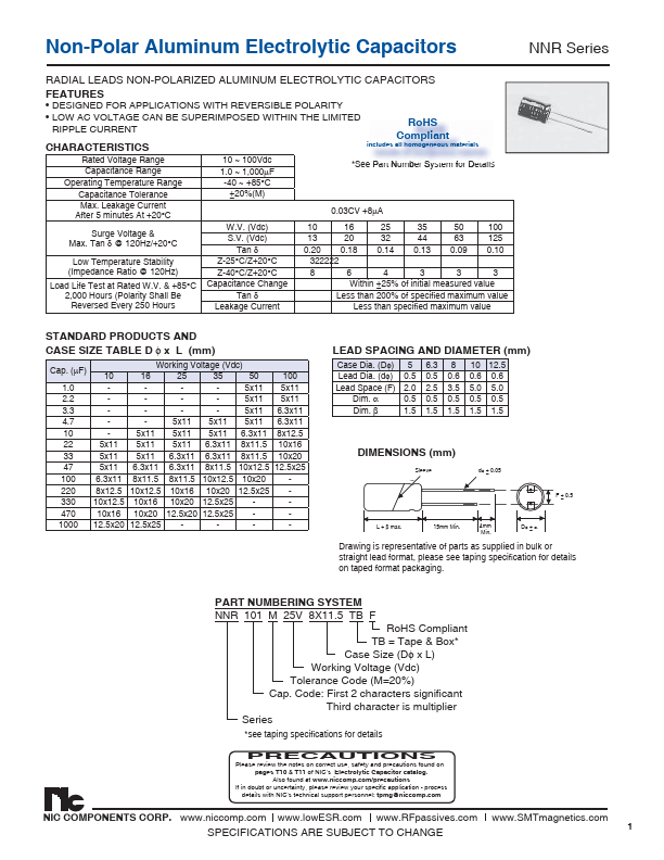 NNR470M25V6.3x11F