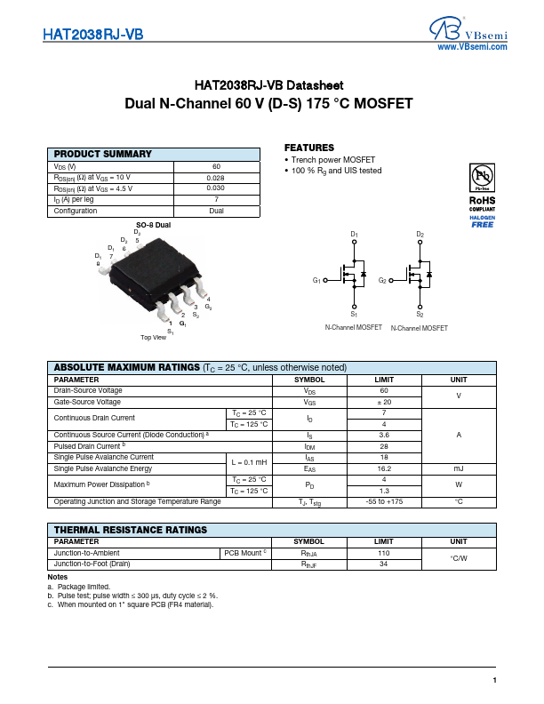 HAT2038RJ Datasheet Preview