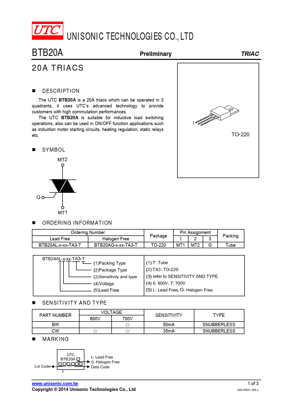 BTB20A-700BW