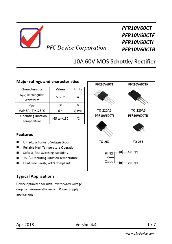 PFR10V60CTF