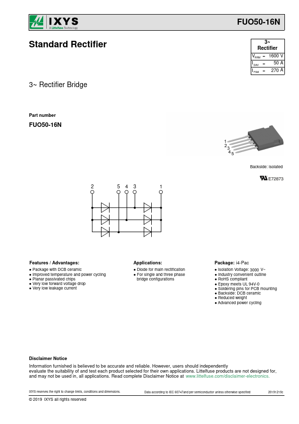 FUO50-16N Datasheet Preview