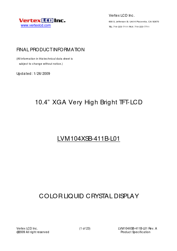 LVM104XSB-411B-L01