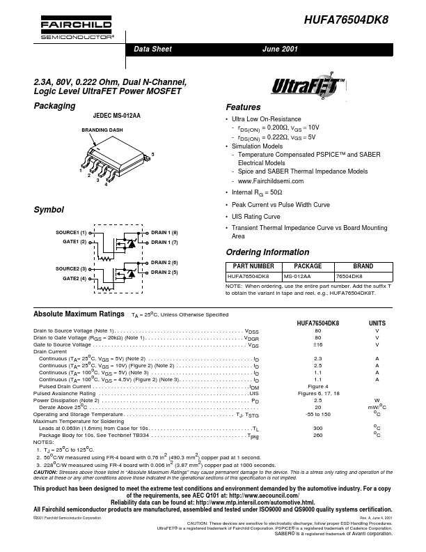 HUFA76504DK8